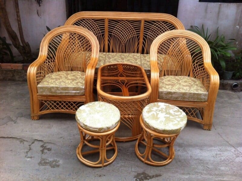 Bộ Bàn Ghế Mây Uống Trà - BBGMUT015